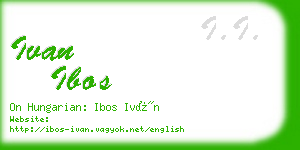 ivan ibos business card